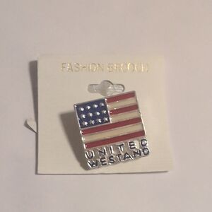 Fashion Jewelry‎ Red, White, and Blue Flag Brooch